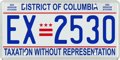 DC license plate EX2530