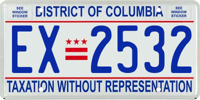 DC license plate EX2532