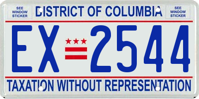 DC license plate EX2544