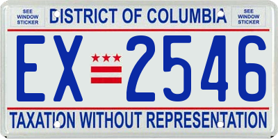 DC license plate EX2546