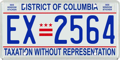 DC license plate EX2564