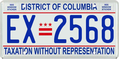 DC license plate EX2568