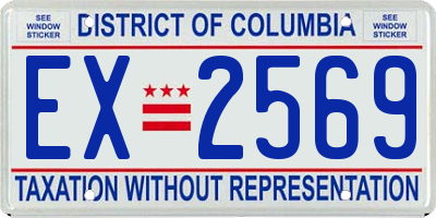 DC license plate EX2569