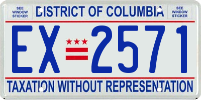 DC license plate EX2571