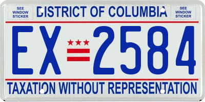 DC license plate EX2584