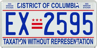 DC license plate EX2595