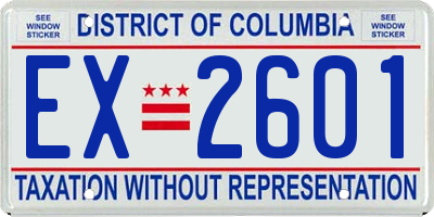 DC license plate EX2601