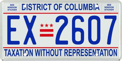 DC license plate EX2607