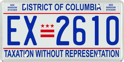 DC license plate EX2610