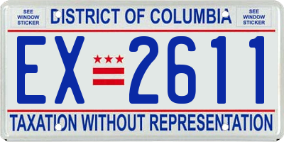 DC license plate EX2611