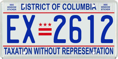 DC license plate EX2612