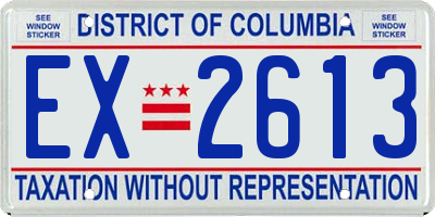 DC license plate EX2613