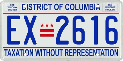 DC license plate EX2616