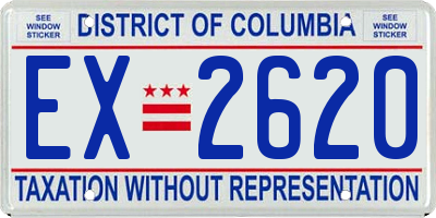 DC license plate EX2620