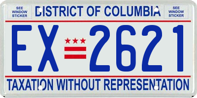 DC license plate EX2621