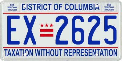 DC license plate EX2625