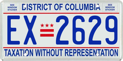 DC license plate EX2629
