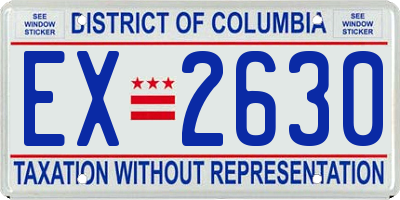 DC license plate EX2630