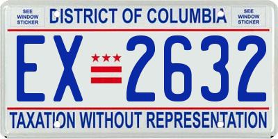 DC license plate EX2632