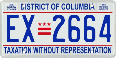 DC license plate EX2664