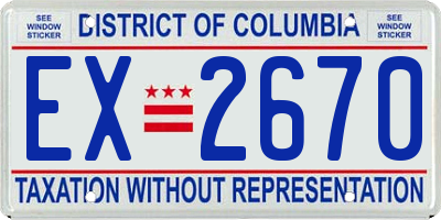 DC license plate EX2670