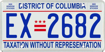 DC license plate EX2682