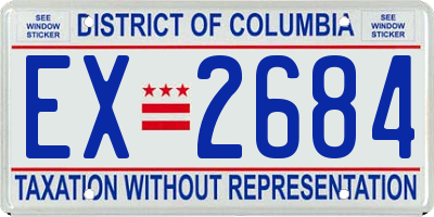 DC license plate EX2684