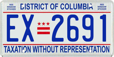 DC license plate EX2691