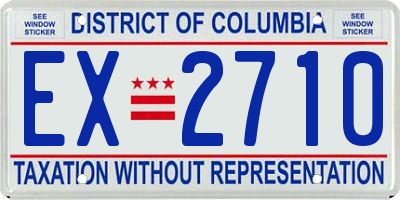 DC license plate EX2710