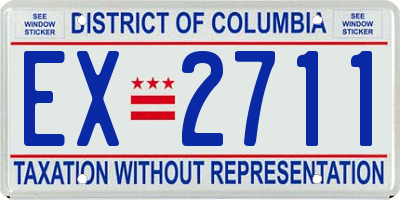 DC license plate EX2711