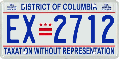 DC license plate EX2712