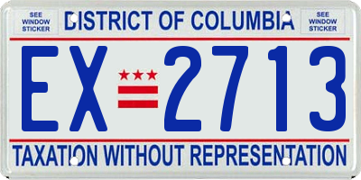 DC license plate EX2713
