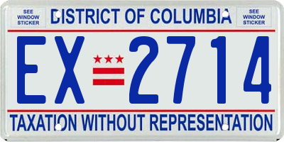 DC license plate EX2714
