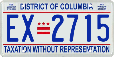 DC license plate EX2715