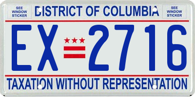 DC license plate EX2716
