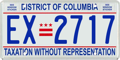 DC license plate EX2717