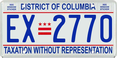 DC license plate EX2770
