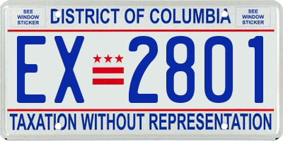 DC license plate EX2801