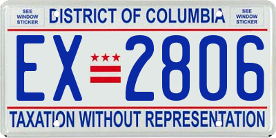 DC license plate EX2806