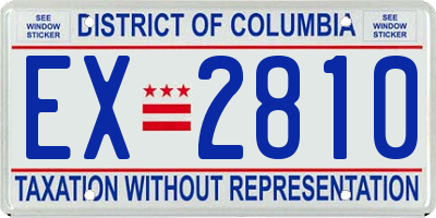 DC license plate EX2810