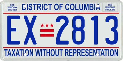 DC license plate EX2813