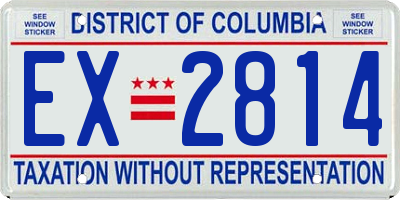 DC license plate EX2814