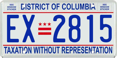 DC license plate EX2815