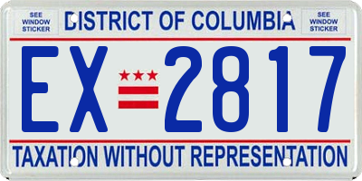 DC license plate EX2817