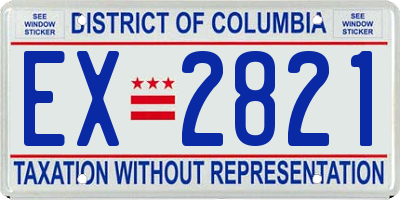 DC license plate EX2821