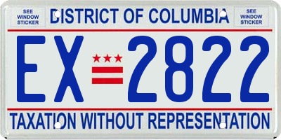 DC license plate EX2822