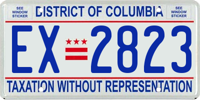 DC license plate EX2823
