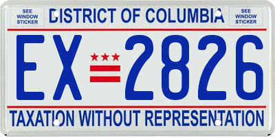 DC license plate EX2826