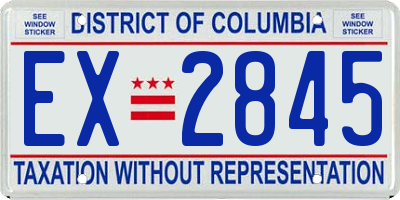 DC license plate EX2845