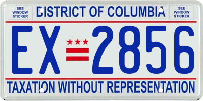 DC license plate EX2856